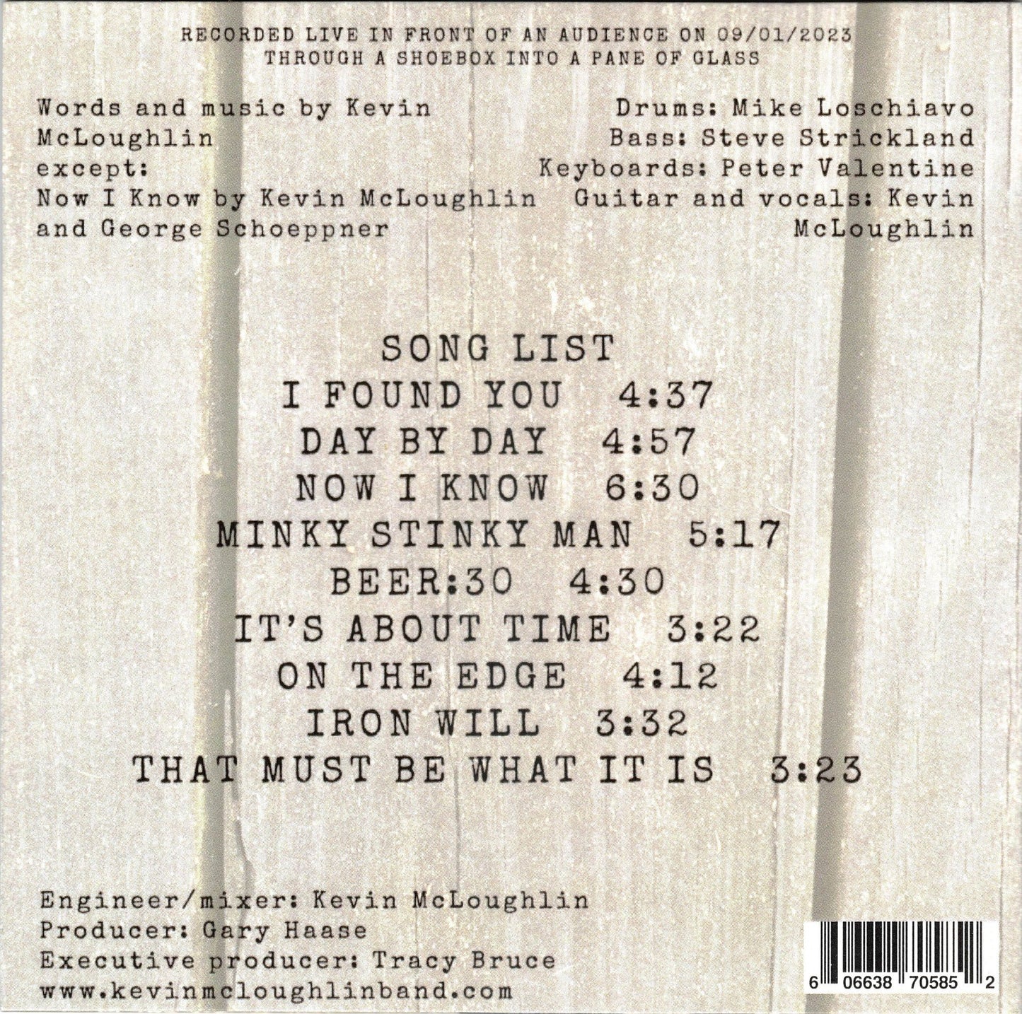 CD THE KEVIN McLOUGHLIN BAND - It´s About Time